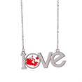 thumbnail image 1 of Red Maple Symbol Canada Country Map Love Necklace Pendant Charm Jewelry, 1 of 3