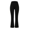 thumbnail image 4 of SNKSDGM Women's Plus Womens Linen Pants Petite Black Pants for Women Petite Short Women's Fashion Solid Strappy Hem Trousers Sporty Gym Athletic Fit Jogger Pants, 4 of 8