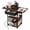 Black+Walnut, variant on Advwin Foldable Heat Press Cart with Built-In Power Outlet, Drawers & 24 Vinyl Roll Holders, Rolling Heat Press Table Craft Workstation for Heat Presses, Cricut Machines, Printing & DIY, Black+Walnut