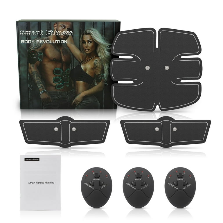 Muscle Toner TECBOX Abdominal Muscle Toner Charminer ABS Trainer Body Fit Toning Belt Wireless Muscle Exercise For Abdomen Arm Leg Training Men