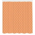thumbnail image 3 of Ambesonne Vintage Shower Curtain, Polka Dot on Lace Mesh, 69"Wx84"L, Pale Orange and White, 3 of 3