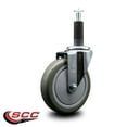 thumbnail image 2 of 5 Inch Gray Poly Wheel Swivel 1 Inch Expanding Stem Caster SCC, 2 of 2