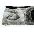 thumbnail image 5 of HR HANDCRAFT RUGS, Gray shag Rug 8x10 for Living Room Decor 2021 Rug Trends Bright Modern Swirls Pattern, 3-D Hand Curved Shaggy Black/Gray/Silver, 5 of 7