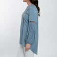 thumbnail image 3 of Elsie & Zoey Oakley V-Neck Long Sleeve Lace Trim Tunic Shirt for Women, 3 of 5