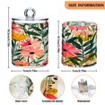 thumbnail image 3 of Ryvnso 2 Pack Qtip Holder Organizer Flower Oil Painting Bathroom Cotton Swabs Cans Storage Canister, 3 of 7