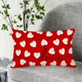 thumbnail image 6 of Valentine''s Day Love Kisses Throw Pillow Covers 12x20 Inch Set of 2 White Hearts Decor Lover‘s Lips Red Throw Pillow Covers Valentine''s Day Cushion Case Decoration for Sofa Couch, 6 of 6