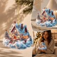 thumbnail image 4 of Acrylic Snow House Christmas Ornament, 3.94 Inch Lighted Hanging Decoration, Winter Cottage Pendant for Holiday Tree and Festive Gift Giving, 4 of 7