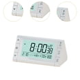 thumbnail image 3 of Reloj digital de escritorio, temporizador digital, multifunción, silencioso, moderno, despertador digital, reloj electrónico para niños, adultos, dormitorio, adolescentes Blanco, 3 of 8