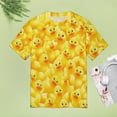 thumbnail image 4 of Yellow Duck Pattern Women's T-Shirt Short Sleeve T Shirts Tops Tee Ladies Loose T, 4 of 6