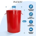thumbnail image 6 of CHTER 20 Gallon Metal Trash Can with Lid Outdoor Large Trash Bin Steel Garbage Can for Garage Patio Farmhouse Bucket Bird Seed Storage Can Heavy Duty Round Container, Red, 6 of 9