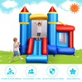 thumbnail image 4 of Costzon Inflatable Bounce House Kids Bouncy Castle w/Basketball Rim Ball Shooting Inflatable Jumping Slide Bouncer Including Carrying Bag 50 Ocean Balls Repairing Kit Stakes (without Air Blower), 4 of 5