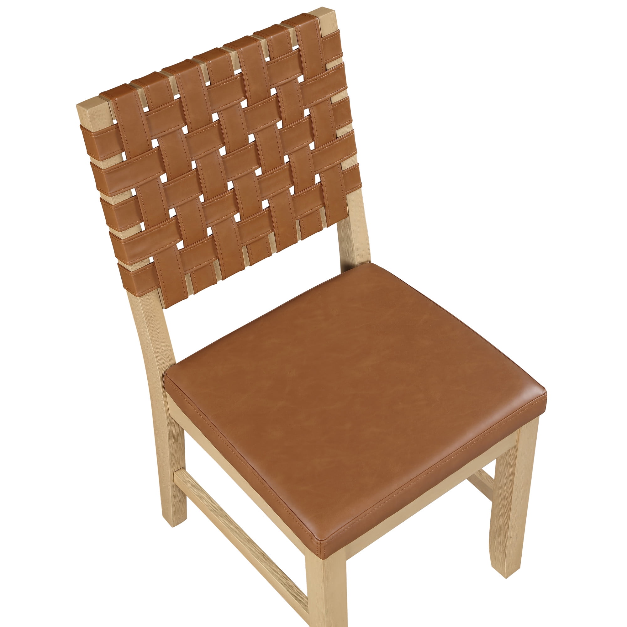 Steve Silver Reid Sand Dining Side Chair with Camel Upholstery