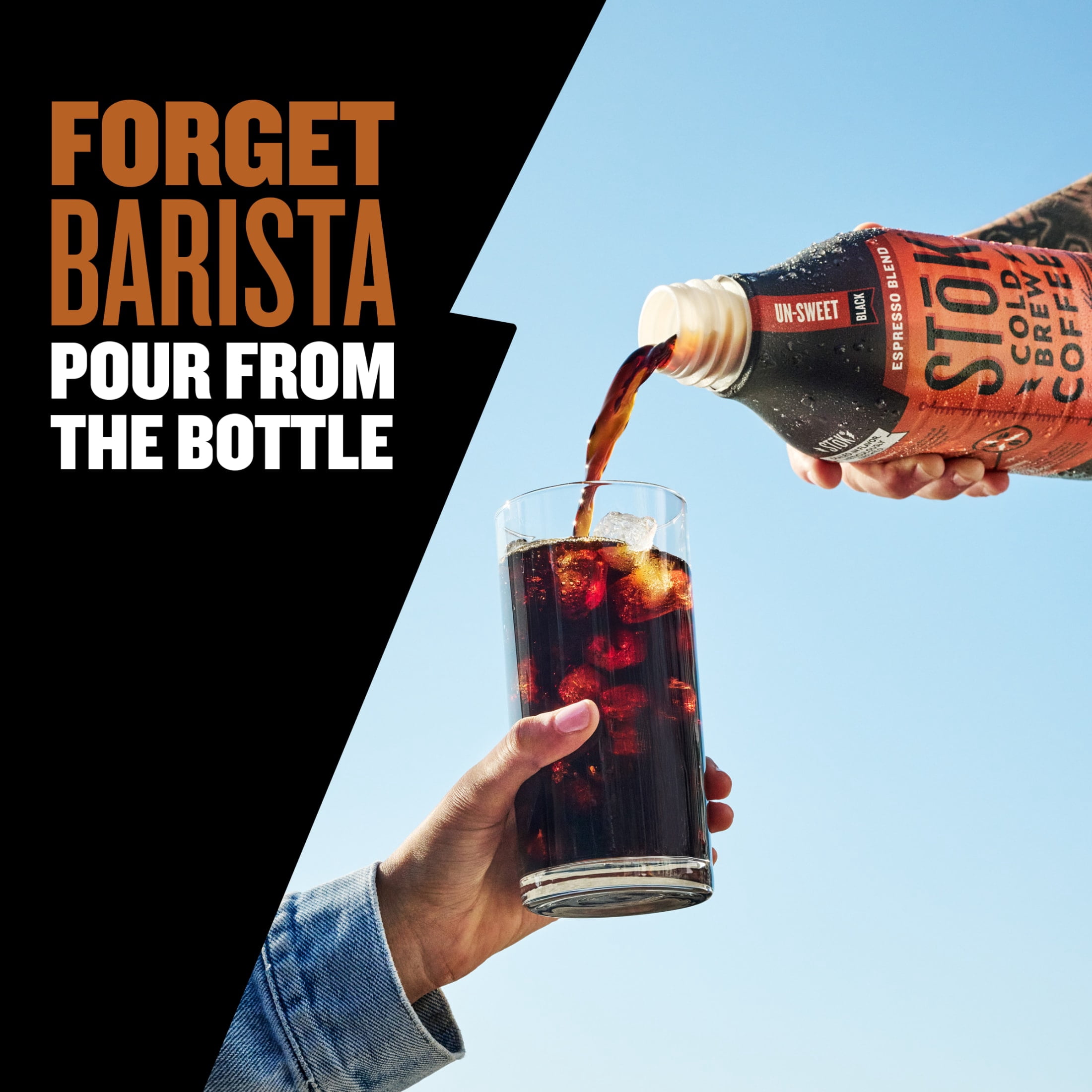 SToK Espresso Blend Dark Roast Black Unsweetened Ready to Drink Cold Brew Coffee Bottle, 48 fl oz