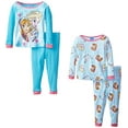 thumbnail image 1 of Disney Little Girls' Toddler Fair Isle Sisters 4-Piece Pajama Set, White, 2T, 1 of 1
