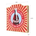 thumbnail image 5 of Coca-Cola Drink It Ice Cold for Sparkling Refreshment Bottle Art Dart Board Cabinet Set with 6 Steel Tip Darts, 5 of 7
