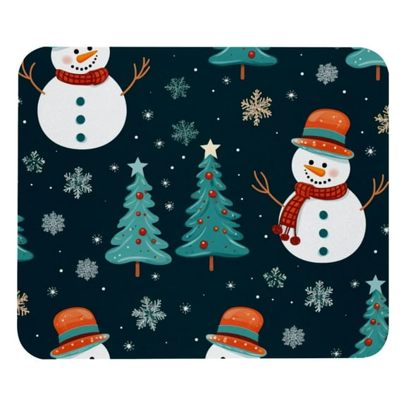Christmas Snowman Mouse Pad, Personality Design Rubber Base for Office Decor for Laptop, Computers