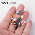 thumbnail image 4 of U8MO 10pcs Asymmetric Hole Heart Faceted 12mm 18mm 22mm Crystal Glass Loose Beads-Yellow Colorized-22x18mm, 4 of 9