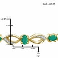 2 3/4 Carat T.G.W. Emerald And White Diamond Accent 14K Gold over