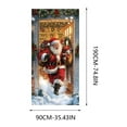 thumbnail image 3 of Christmas Door Cover Christmas Scene Layout Background Banner Porch Sign for Winter Indoor Outside Front Door Banner Farmhouse Party Supplies, 35x75in, 3 of 6