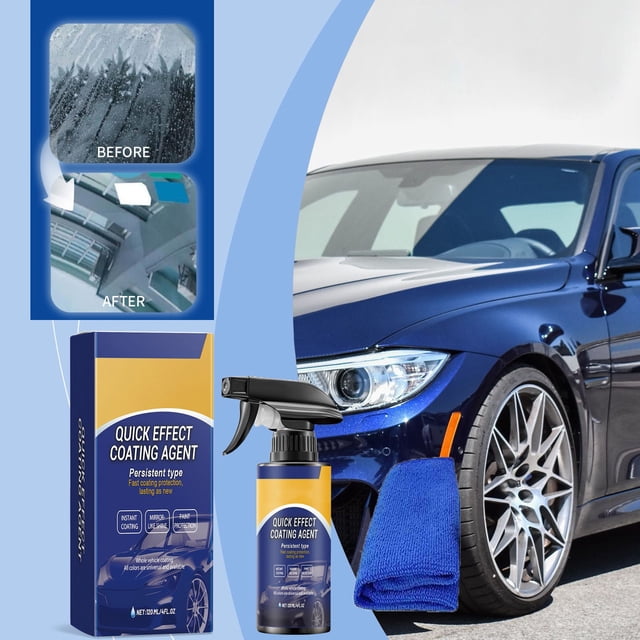 Sokhug Car Coating Spray, Quick Effect Coating Agent, Quickly Coat Car Wax, Car Scratch Wax Polish Spray Waterless Wash, Car Scratch WaxCoating Spray, 120ml