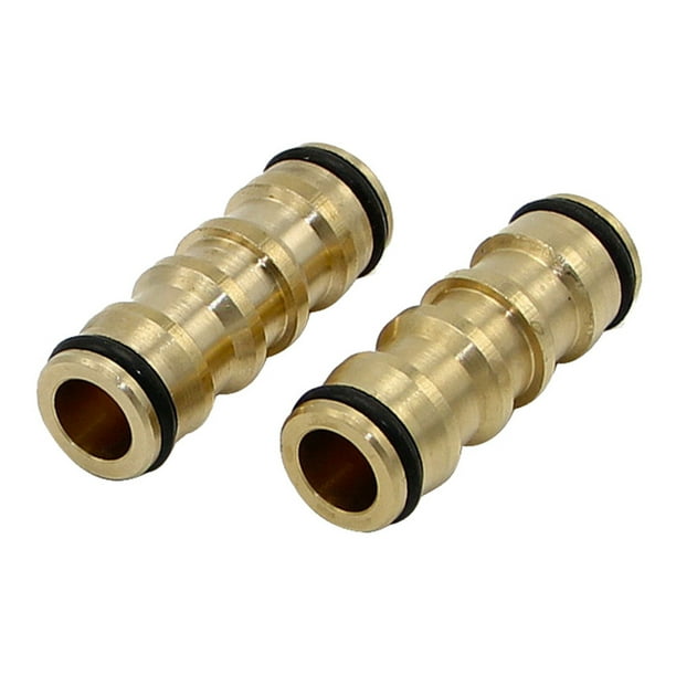 Riwesomey Conectores de manguera de jardín, 2 uds., conector doble, adaptador de latón, convertidor rápido de grifo de agua Type3 Riwesomey TO000122-00