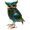 green, variant on Slccxzc Iron Owl Statue Animal Figurine Landscape Ornament for Garden Patio Tabletop Decor