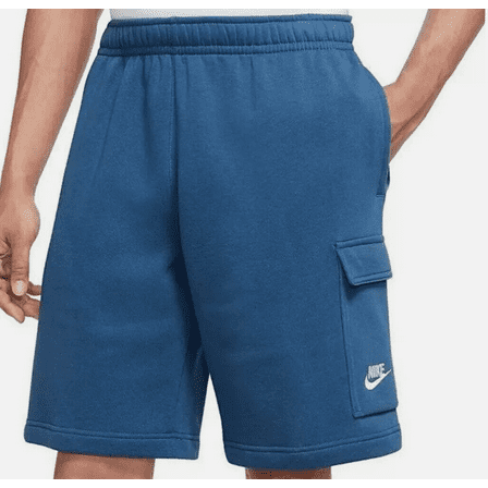 Nike Mens Sportswear Club Fleece Cargo Shorts in Dark Marina Blue Size Small