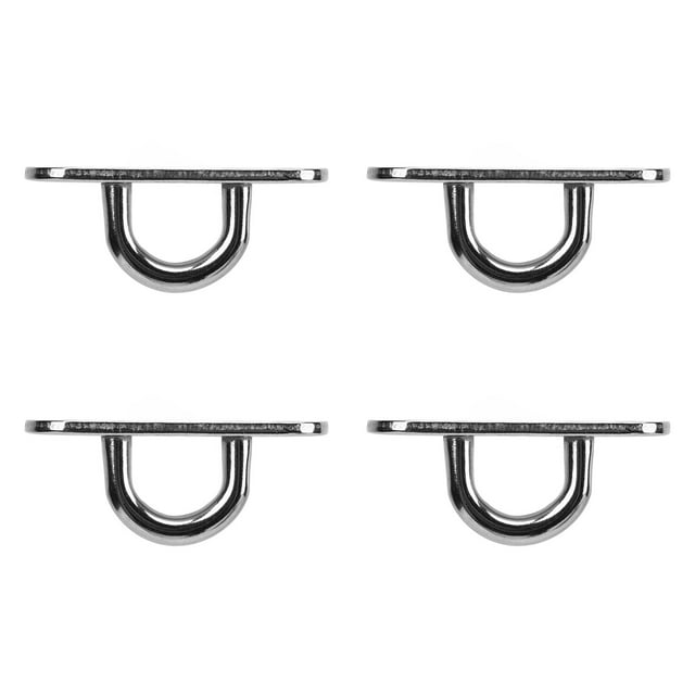 Hanging Pad Eye Plate, Ceiling Hook Plate Wall Mounting 304 Stainless Steel 4 Pack Load Capacity for Ropes Fixing for Backyards