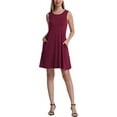 thumbnail image 2 of Women's Sleeveless Loose Plain Dresses T Shirt Tank Casual Short Dress with Pockets, 2 of 3
