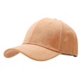 thumbnail image 2 of Solid Faux Suede Baseball Cap JIANLAI Adjustable Curved Brim Dad Hat Soft Textured Plain Casual Headwear for Daily Walking Shopping Travel Outdoor Activities, 2 of 9