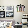thumbnail image 6 of Soccer Medal Holder Display Football Medal Hangers Rack Sports Metal Hanging Awards Iron Small Mount Decor Awards for Men Wall Home Badge Soccer Team Medalist Black 11.4 x 5.1 Inch-Medals, 6 of 9