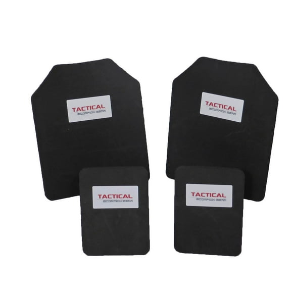 Tactical Scorpion 10mm Paintball Airsoft Pair 10x12+6x8 Shooter's Cut Protective Vest Trauma Pad Plates