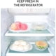 thumbnail image 4 of Bolsas para mantenimiento fresco, 100 Uds., cubiertas elásticas reutilizables para almacenamiento de alimentos, cubiertas de plástico para cuencos con bordes elásticos, cuenco de envoltura d, 4 of 5
