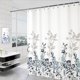 thumbnail image 4 of Cortina de ducha impermeable para baño, de tela de poliéster con separación para zonas secas y húmedas – Elegante cortina de ducha para bañera o cabina de ducha, inodora y fácil de limpiar., 4 of 6
