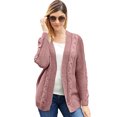 thumbnail image 1 of Women Open Front Long Sleeve Chunky Knit Cardigan Sweaters Loose Outwear Coa, 1 of 3