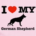 thumbnail image 2 of CafePress - I Love My German Shepherd Body Suit - Long Sleeve Cotton Baby Bodysuit, 2 of 4