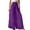 v#29Purple178, variant on Rggeeun Women Pants Solid Color Elastic High Waist Ankle Length Curved Hem Wide Leg Loose Fit Soft Drape With Side Pockets For Vacation Kawaii Bottoms,Red,Xxl