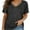 Deep Gray, variant on Womens Short Sleeve V Neck Dolman Tops with Side Shirring Loose Fit Shirts