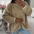 thumbnail image 2 of Caywon Women's Casual Sweater Long Sleeve Round Neck Pullover Knit Sweater Round Neck Design Suitable for Autumn Winter Daily Wear​, 2 of 7