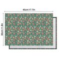 thumbnail image 5 of Green Christmas Floral Pattern Summer Placemats Table Placemats Set Of 6-Linen Kitchen Washable Placemats Table Mats 11.8"x17.7" Non-Slip Heat Resistant, 5 of 5