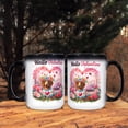 thumbnail image 3 of Hello Valentine’s Day Dachshund Flower Crown Romantic Pink Floral Heat Color Changing Mug Wiener Dog Lover Gifts Idea Magic Coffee Mug - 00031, 3 of 4