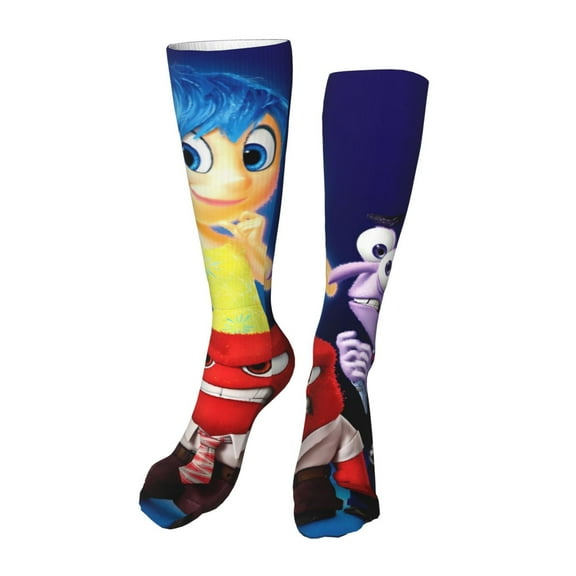 Saiise inside out 2 Funny Socks Men Women Boys Kids Adults Novelty Graphic 20in stockings Crazy Design Casual Dress Socks for Sports,Running,Travel