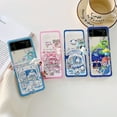 thumbnail image 4 of For Samsung Galaxy Z Flip4/Flip3 5G Phone Case，Shockproof Cute Cartoon Melody/Cinnamon Case，Silm PC Flip Case Cover With Pendant, 4 of 5