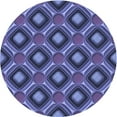 thumbnail image 1 of Ahgly Company Machine Washable Indoor Round Transitional Light Slate Blue Area Rugs, 5' Round, 1 of 7
