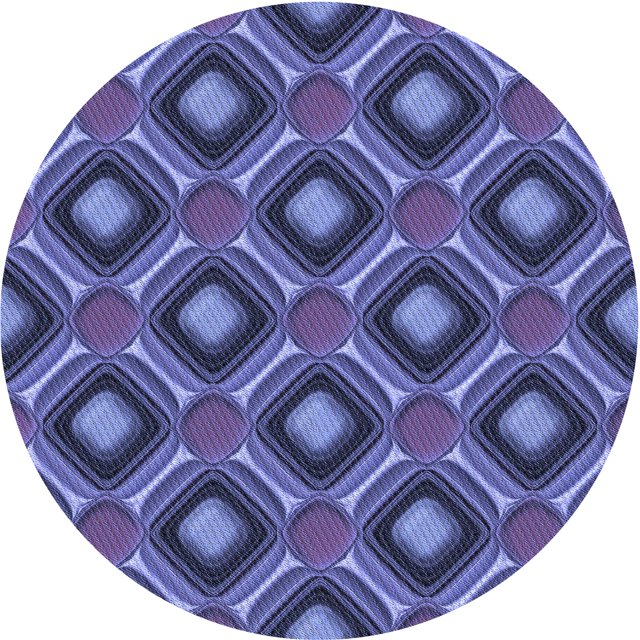 Ahgly Company Machine Washable Indoor Round Transitional Light Slate Blue Area Rugs, 3' Round