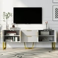 thumbnail image 4 of Danolapsi TV Stand for 75" Television,TV Console Table with Drawers and Cabinets,Entertainment Center Wood TV Console Table with Metal Legs and Handles for Living Room Bedroom Office, 4 of 7