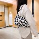 thumbnail image 4 of Bolso de hombro con estampado de leche de vaca para mujer Ehuebsd bolsa de mano de felpa con asa superior portátil para viaje diario para Otoño e Invierno, 4 of 9