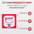 thumbnail image 2 of Pabst Blue Ribbon Bumper Car Sticker Set - 3 Pack (Small, Medium, Large) Vintage PBR Stickers For Beer Lovers - Indoor And Outdoor Durable Vinyl Sticker, Weather Resistant Vinyl Decals, 2 of 6