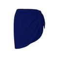 thumbnail image 2 of Gustave Women's Short Sarongs Beach Wrap Sheer Bikini Wraps Chiffon Cover Ups Skirt for Swimwear Swimsuit (Navy), 2 of 4