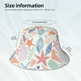thumbnail image 4 of Vsdgher Colorful Seashells Print Bucket Hat for Men&Women Bucket Hat Reversible Summer Double-Side-Wear Travel Gardening, Beach, Camping, Hiking, Fishing Cap, 4 of 5